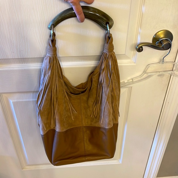 Max Azria Bone Handle Fringe bag - Picture 9 of 9